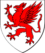 D'argent, au griffon de gueules.