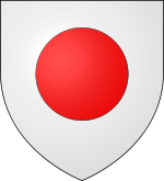 D'argent au tourteau de gueules