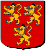 De gueules  3 lions d'or arms, lampass et couronns d'azur