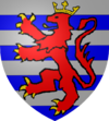 D'argent au lion de gueules, arm, lampass et couronn d'or