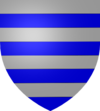 Burel d'argent et d'azur de huit pices