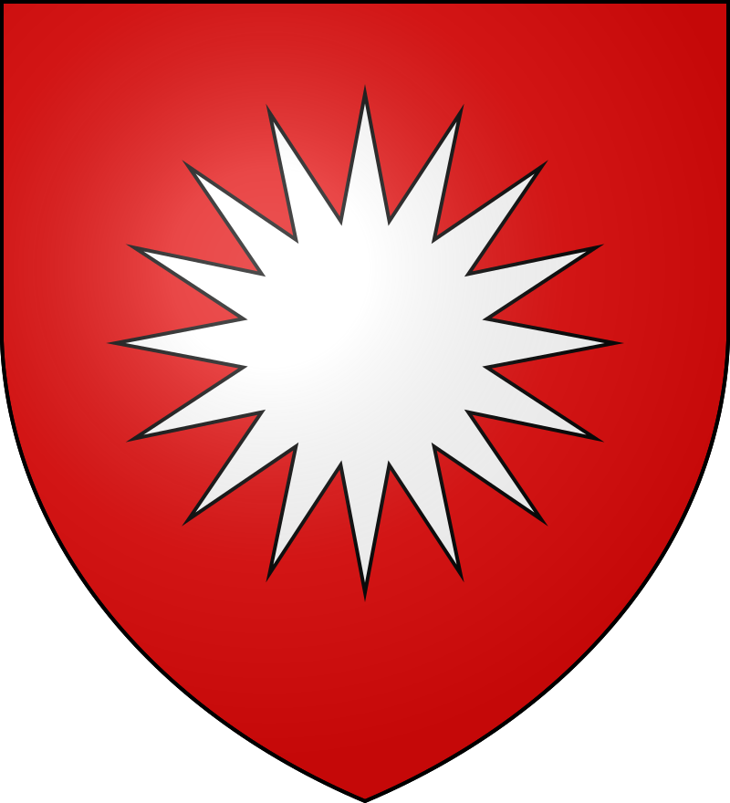 De gueules � l'�toile � seize rais d'argent